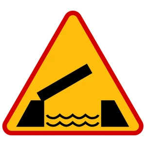 Znak drogowy A-13 - ruchomy most - 900 mm - folia II generacji