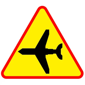 Znak drogowy A-26 - lotnisko - 600 mm - folia II generacji