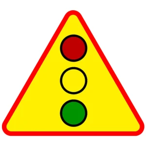 Znak drogowy A-29 - sygnały świetlne - 1050 mm - folia II generacji