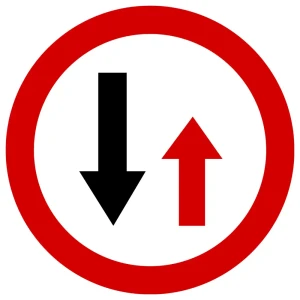 Znak drogowy B-31 - pierwszeństwo dla nadjeżdżających z przeciwka - 1000 mm - folia II generacji