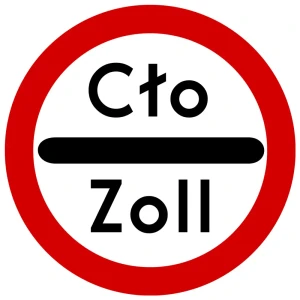 Znak drogowy B-32 - kontrola celna - 1000 mm - folia II generacji