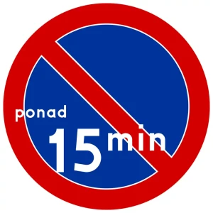 Znak drogowy B-35 - zakaz postoju - folia II generacji.webp