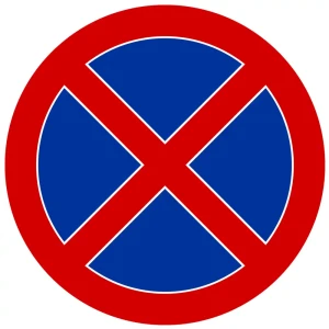 Znak drogowy B-36 - zakaz zatrzymywania się - 900 mm - folia II generacji