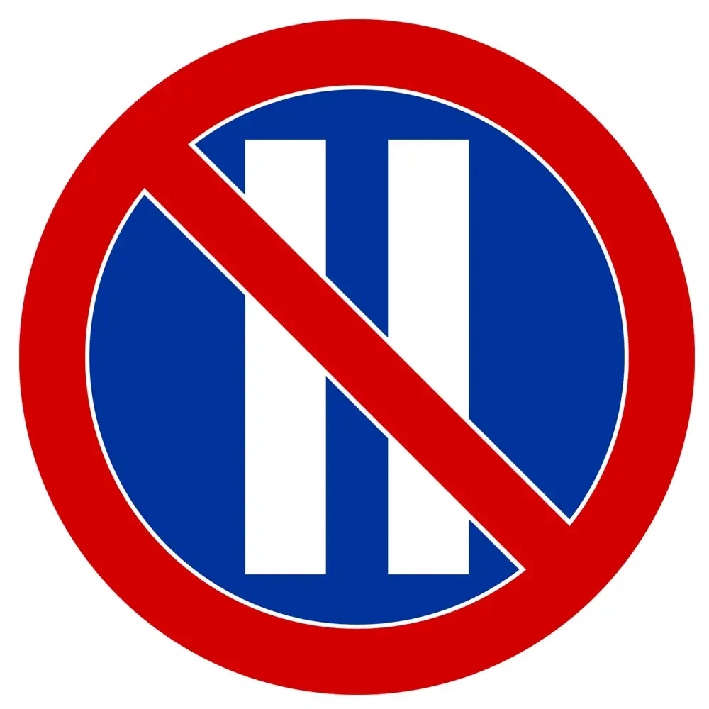 Znak drogowy B-38 - zakaz postoju w dni parzyste - folia II generacji.webp