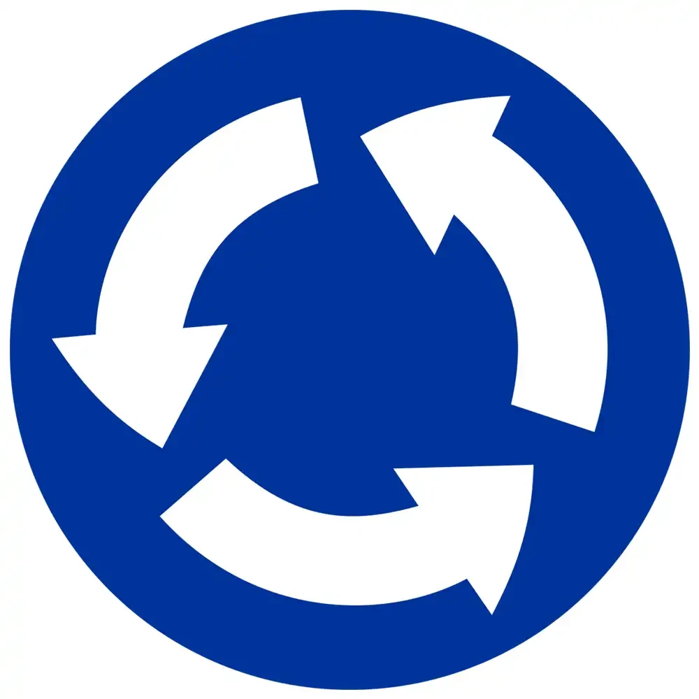 Znak drogowy C-12 - ruch okrężny - folia II generacji.webp