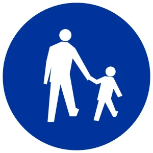 Znak drogowy C-16 - droga dla pieszych - 800 mm - folia II generacji