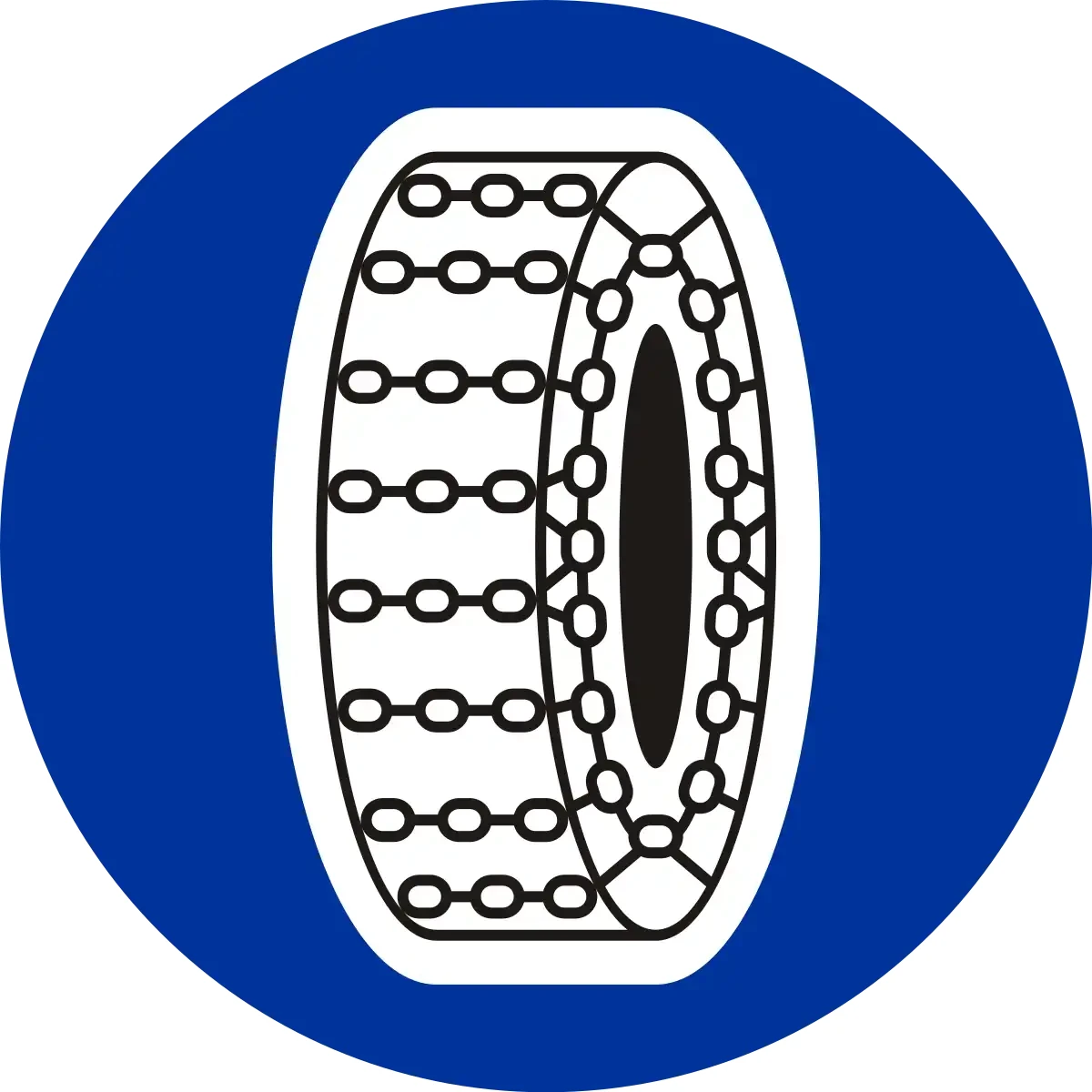 Znak drogowy C-18 - nakaz uzywania lancuchow - folia II generacji.webp