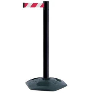 Słupek z tworzywa sztucznego TENSATOR® HEAVY DUTY - biało-czerwona taśma dł. 2,3 m