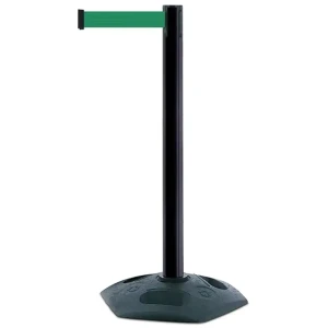 Słupek z tworzywa sztucznego TENSATOR® HEAVY DUTY - zielona taśma dł. 3,65 m