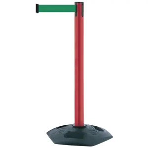 Słupek z tworzywa sztucznego TENSATOR® HEAVY DUTY - zielona taśma dł. 3,65 m