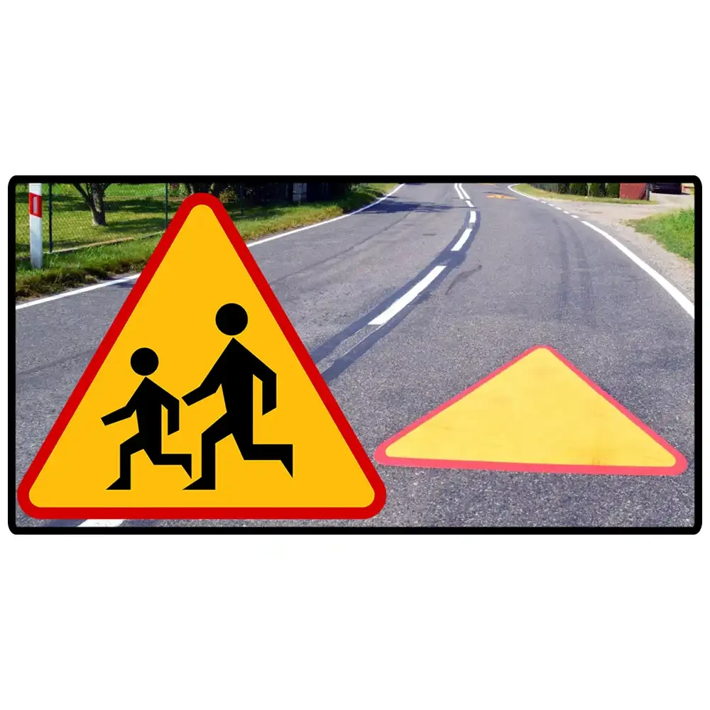 Termoznaki A - poziome znaki drogowe ostrzegawcze - 250x140 cm (1,75 m²)  - sklep drogowy Widrog.webp