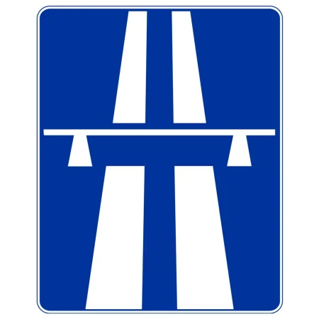 Znak drogowy D-9 - autostrada - folia II generacji - 900x1125 mm - sklep drogowy Widrog.webp