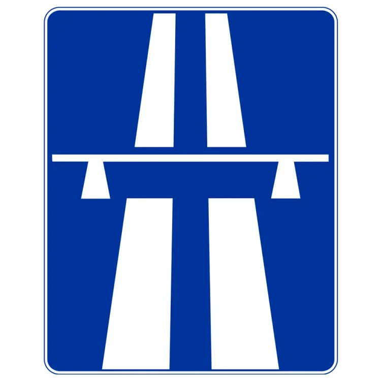 Znak drogowy D-9 - autostrada - folia II generacji - 900x1125 mm - sklep drogowy Widrog.webp