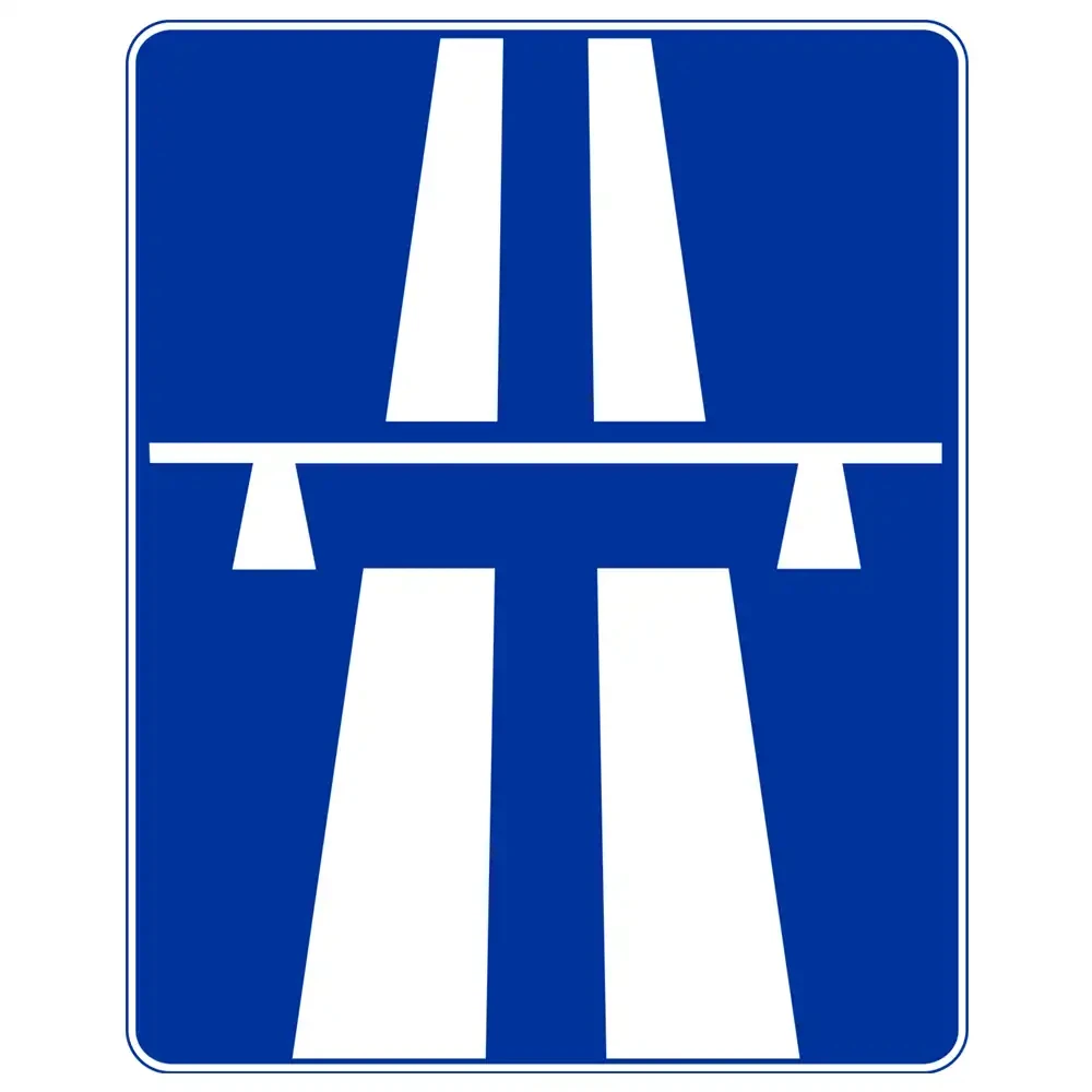 Znak drogowy D-9 - autostrada - folia II generacji - 1200x1500 mm - sklep drogowy Widrog.webp