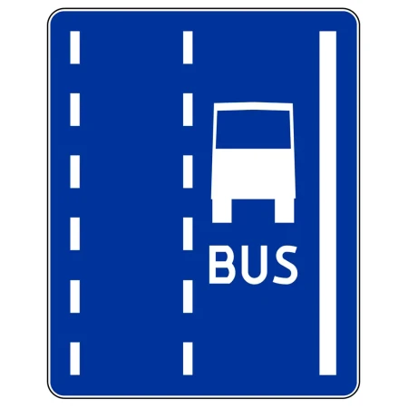 Znak drogowy D-12 - pas ruchu dla autobusow - folia II generacji - 400x500 mm - sklep drogowy Widrog.webp