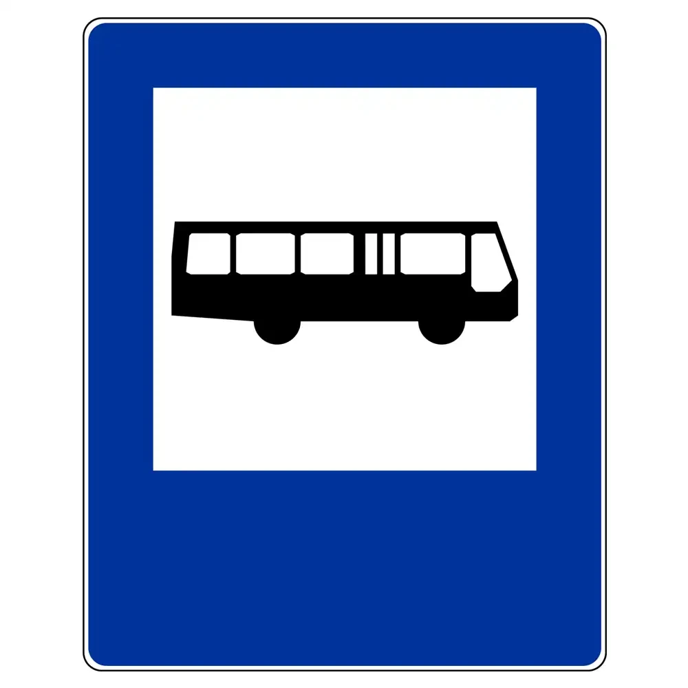 Znak drogowy D-15 - przystanek autobusowy - folia II generacji - 400x500 mm - sklep drogowy Widrog.webp