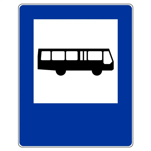 Znak drogowy D-15 - przystanek autobusowy - folia II generacji - 900x1125 mm