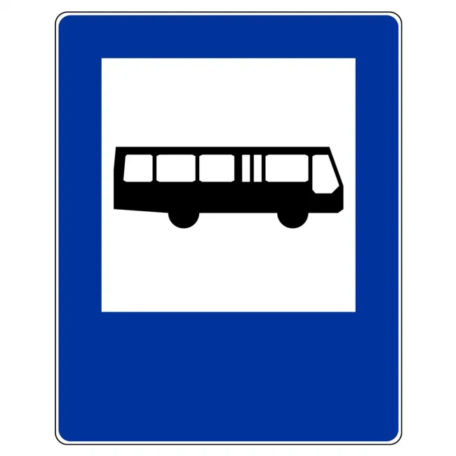 Znak drogowy D-15 - przystanek autobusowy - folia II generacji - 900x1125 mm - sklep drogowy Widrog.webp