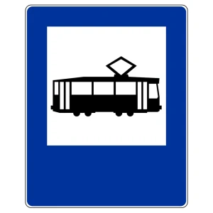 Znak drogowy D-17 - przystanek tramwajowy - folia II generacji - 1200x1500 mm