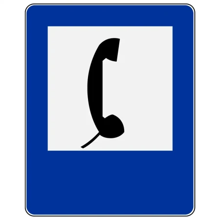 Znak drogowy D-24 - telefon - folia II generacji - 400x500 mm - sklep drogowy Widrog.webp