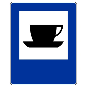 Znak drogowy D-27 - bufet lub kawiarnia - folia II generacji - 400x500 mm