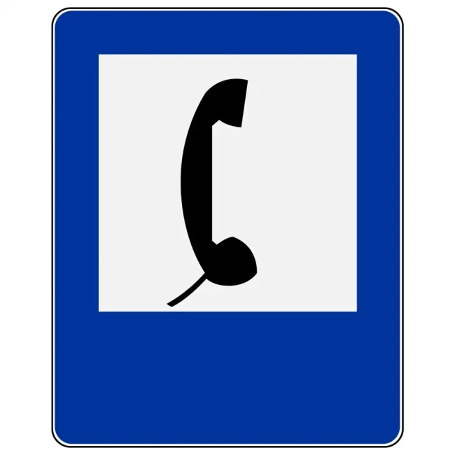 Znak drogowy D-24 - telefon - folia II generacji - 900x1125 mm - sklep drogowy Widrog.webp