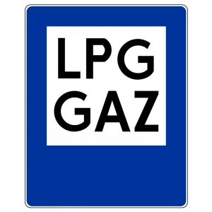 Znak drogowy D-23A - stacja LPG - folia II generacji - 1200x1500 mm