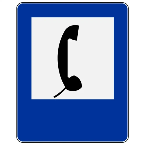 Znak drogowy D-24 - telefon - folia II generacji - 1200x1500 mm