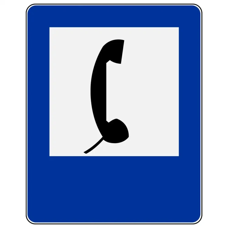 Znak drogowy D-24 - telefon - folia II generacji - 1200x1500 mm - sklep drogowy Widrog.webp