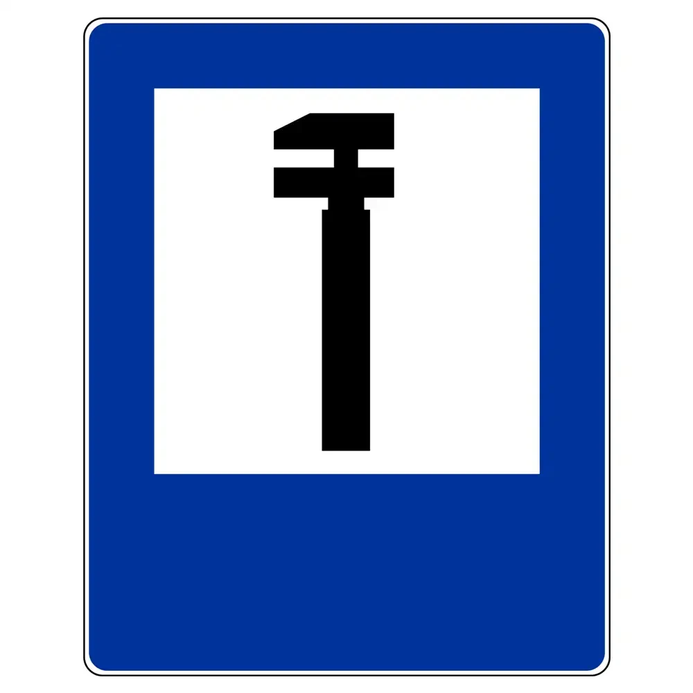 Znak drogowy D-26 - stacja obsługi technicznej - folia II generacji - 1200x1500 mm - sklep drogowy Widrog.webp