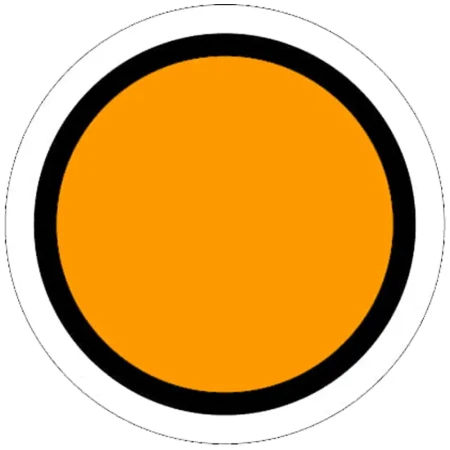 Tarcza (znak) kolejowa D0 - pociąg zbliżający się do sygnału D1 - folia odblaskowa pierwszej generacji - 600 mm - sklep drogowy Widrog.webp