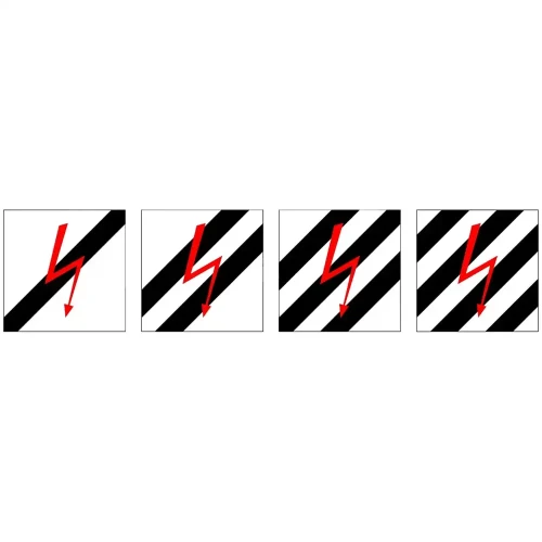  Wskaźniki (znaki) kolejowe W11b – komplet wskaźników uprzedzających - 750x750 mm – odblaskowych