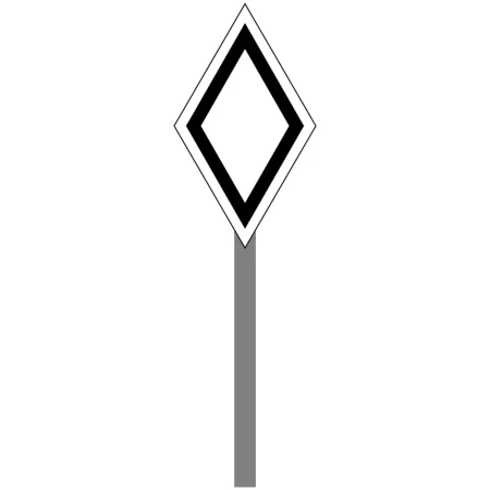 Wskaźnik (znak) kolejowy W12 – wskaźnik parowozowy - romb 400x600 mm – odblaskowy - folia odblaskowa pierwszej generacji - sklep drogowy Widrog.webp
