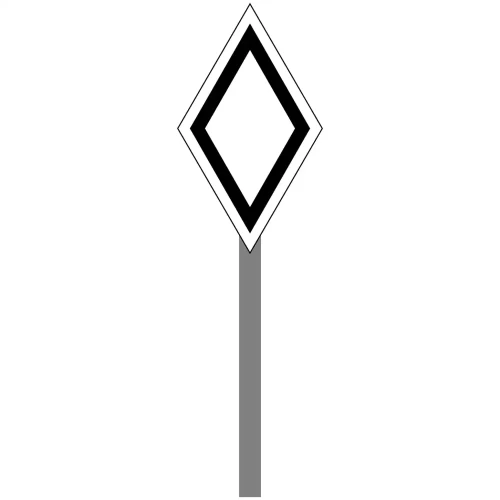 Wskaźnik (znak) kolejowy W12 – wskaźnik parowozowy - romb 400x600 mm – odblaskowy - folia odblaskowa pierwszej generacji - sklep drogowy Widrog.webp
