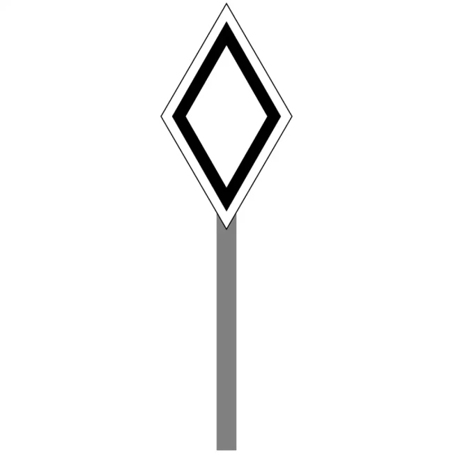 Wskaźnik (znak) kolejowy W12 – wskaźnik parowozowy - romb 400x600 mm – odblaskowy - folia odblaskowa pierwszej generacji - sklep drogowy Widrog.webp