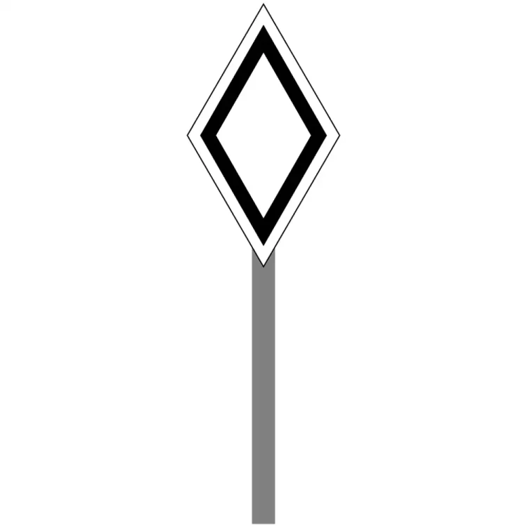 Wskaźnik (znak) kolejowy W12 – wskaźnik parowozowy - romb 400x600 mm – odblaskowy - folia odblaskowa pierwszej generacji - sklep drogowy Widrog.webp