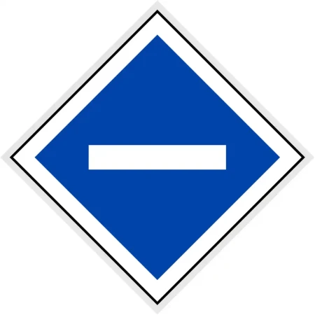 Wskaźnik (znak) kolejowy We2a – znak opuszczenia pantografu niezależnie od kierunku jazdy - romb 480x480 mm – odblaskowy - folia odblaskowa pierwszej generacji - sklep drogowy Widrog.webp