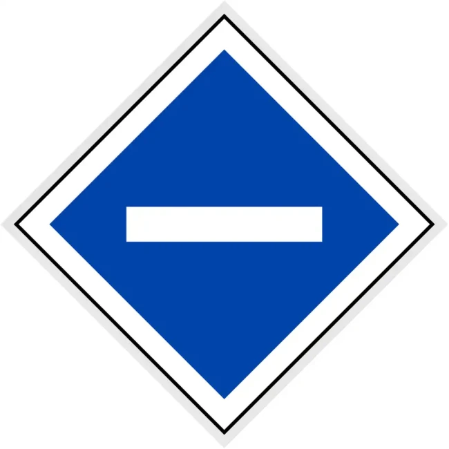 Wskaźnik (znak) kolejowy We2a – znak opuszczenia pantografu niezależnie od kierunku jazdy - romb 480x480 mm – odblaskowy - folia odblaskowa pierwszej generacji - sklep drogowy Widrog.webp
