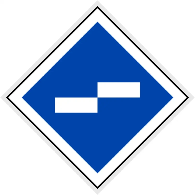 Wskaźnik (znak) kolejowy We1 – znak opuszczenia pantografu niezależnie od kierunku jazdy - romb 480x480 mm – odblaskowy - folia odblaskowa pierwszej generacji - sklep drogowy Widrog.webp
