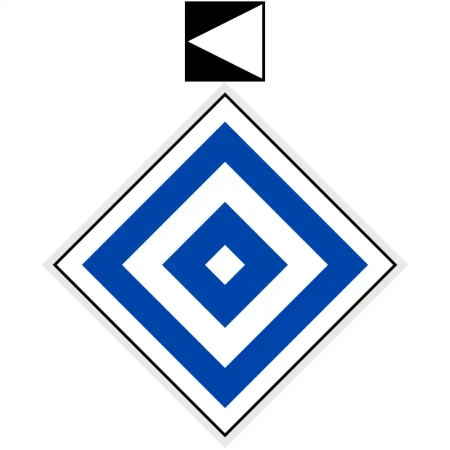 Wskaźnik (znak) kolejowy We4c – Zakaz Wjazdu Elektrycznych Pojazdów w Lewo - 480x480 + 200x200 mm - odblaskowy - folia odblaskowa pierwszej generacji - sklep drogowy Widrog.webp