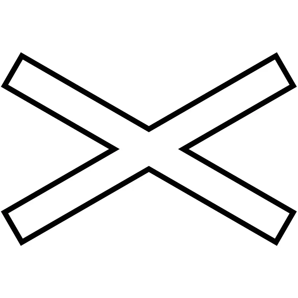 Wskaźnik (znak) kolejowy W31 - wskaźnik kasowania - wymiar ramienia 1150x150 mm - odblaskowy - folia odblaskowa pierwszej generacji - sklep drogowy Widrog.webp