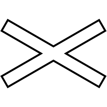 Wskaźnik (znak) kolejowy W31 - wskaźnik kasowania - wymiar ramienia 1150x150 mm - odblaskowy - folia odblaskowa pierwszej generacji - sklep drogowy Widrog.webp