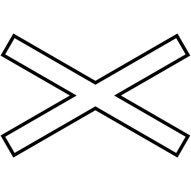 Wskaźnik (znak) kolejowy W31 - wskaźnik kasowania - wymiar ramienia 1150x150 mm - odblaskowy - folia odblaskowa pierwszej generacji - sklep drogowy Widrog.webp