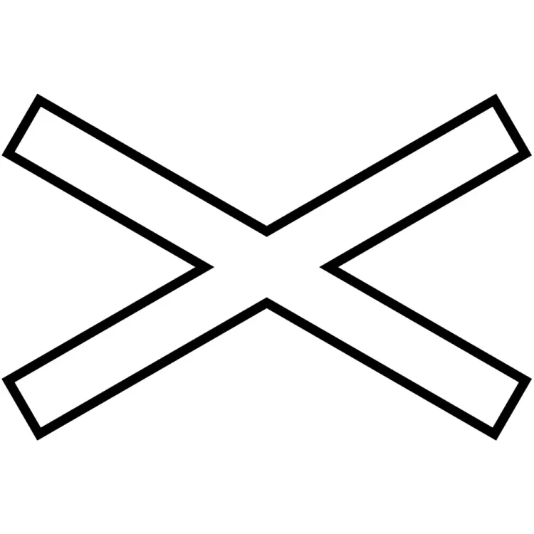 Wskaźnik (znak) kolejowy W31 - wskaźnik kasowania - wymiar ramienia 1150x150 mm - odblaskowy - folia odblaskowa pierwszej generacji - sklep drogowy Widrog.webp