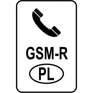 Wskaźnik (znak) kolejowy W33 – Wskaźnik początku obowiązywania systemu ERTMS/GSM-R - 660x1000 mm – odblaskowy 