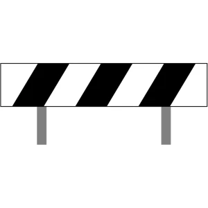 Wskaźnik (znak) kolejowy W16 – wskaźnik przystanku osobowego - 1940x400 mm – odblaskowy