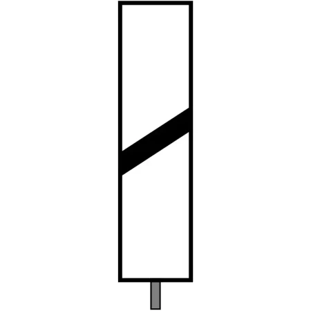 Wskaźnik (znak) kolejowy W11a – wskaźnik uprzedzający 400x1600 mm – odblaskowy - folia pierwszej generacji - sklep drogowy Widrog.webp