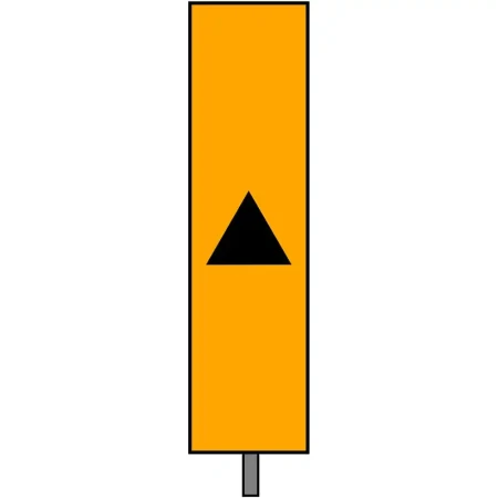 Wskaźnik (znak) kolejowy W11p – wskaźnik przejazdowy - 400x1600 mm – odblaskowy - folia odblaskowa pierwszej generacji - sklep drogowy Widrog.webp