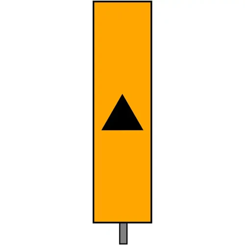 Wskaźnik (znak) kolejowy W11p – wskaźnik przejazdowy - 400x1600 mm – odblaskowy