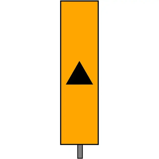 Wskaźnik (znak) kolejowy W11p – wskaźnik przejazdowy - 400x1600 mm – odblaskowy - folia odblaskowa pierwszej generacji - sklep drogowy Widrog.webp